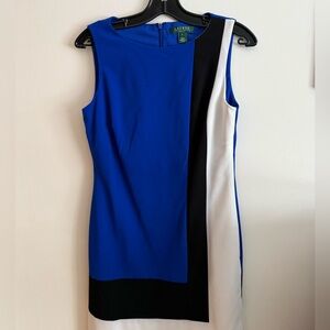 Ralph Lauren Blue, Black, and White Mini Dress